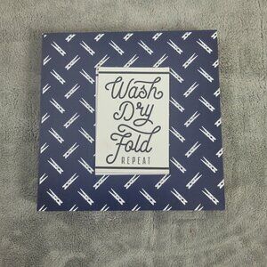 Wash Dry Fold Repeat Laundry Room Sign Hanging Home Decor Humor S36E